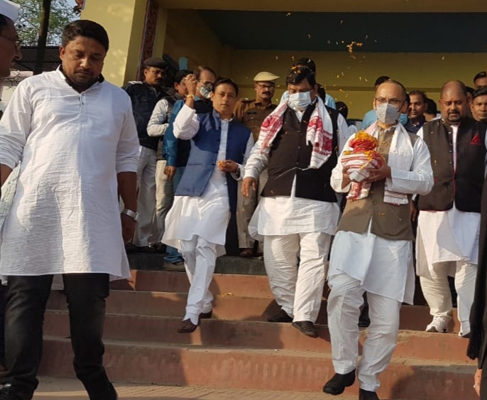 nayan goswami tezpur with leaders